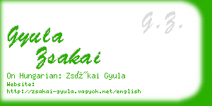 gyula zsakai business card